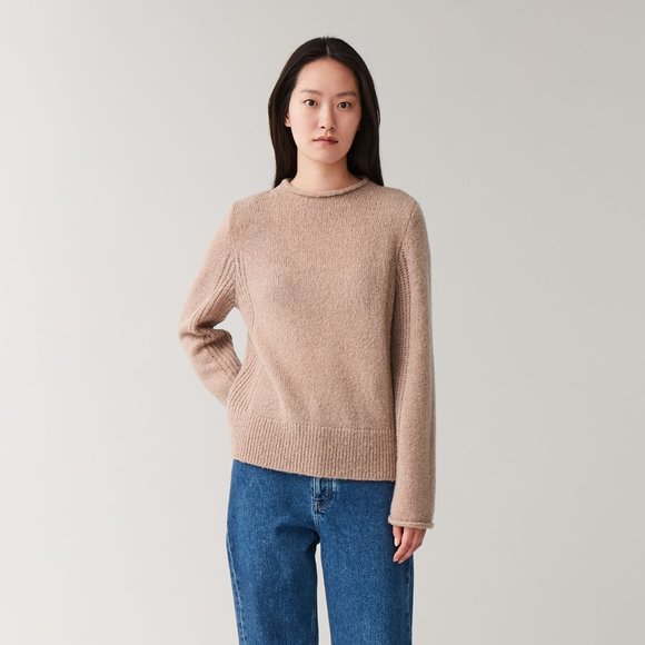 COS Beige Wool-Alpaca Knitted Sweater - Picture 4 of 6